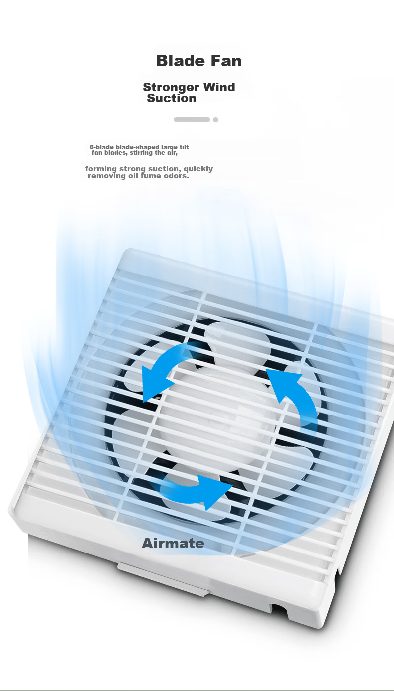 AIRMATE Exhaust Fan, Kitchen Ventilation Fan, Bathroom Extractor Fan, Wall-Mounted 12-Inch XF3060H 6