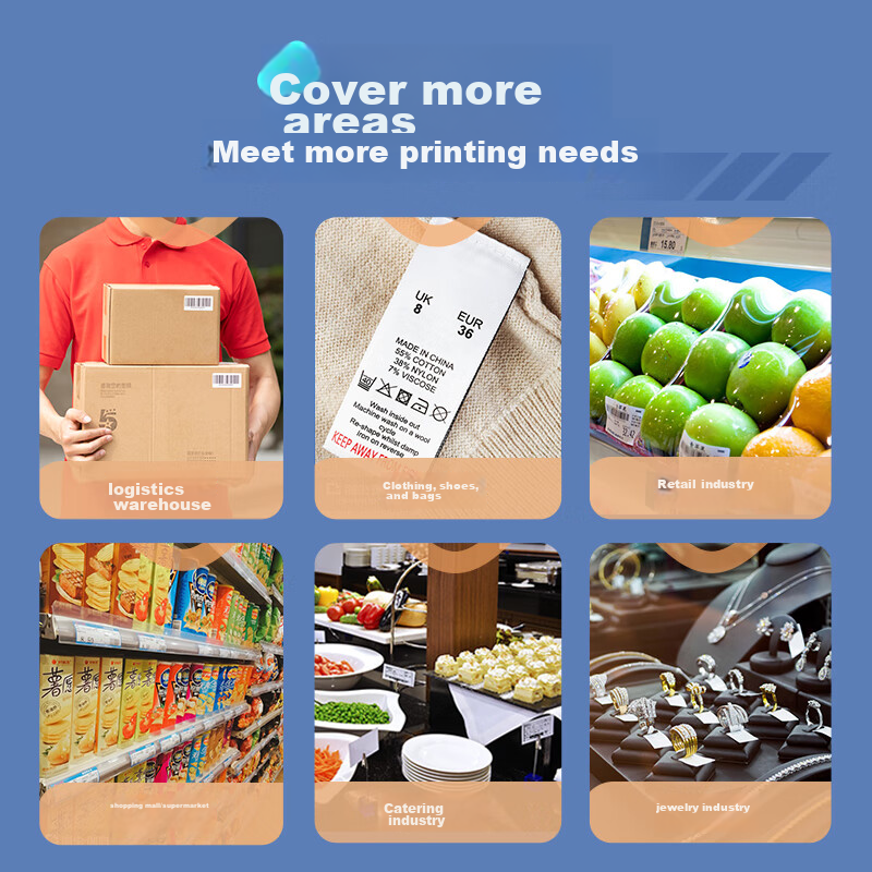 Deli DL-888T Thermal Transfer Printer Fixed Asset Express Delivery Warehouse Retail Clothing Tag 108mm Commercial Office Carbon Ribbon Label High-Definition Non-Drying Adhesive Barcode Strip
