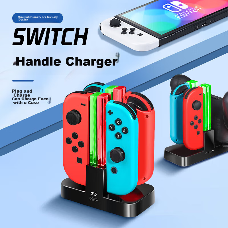 BUBM Switch Accessory, Original NS Controller JOY-CON Charging Dock, Dual Controller Stand for Switch-CDZ02