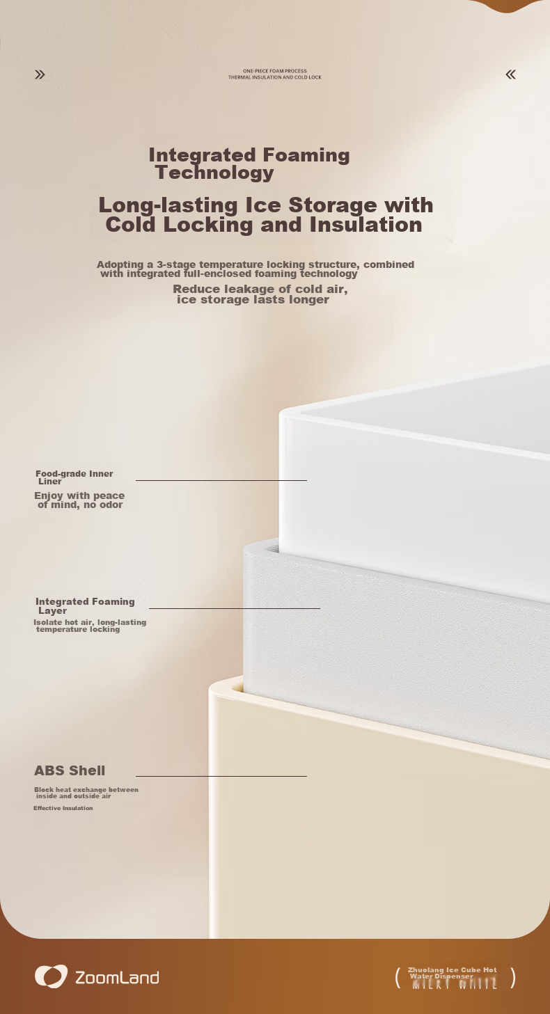 Zhuolang Mini Ice Maker for Home, Dormitory, And Small Spaces - All-In Cooling + Heating + Ice Making Machine 6