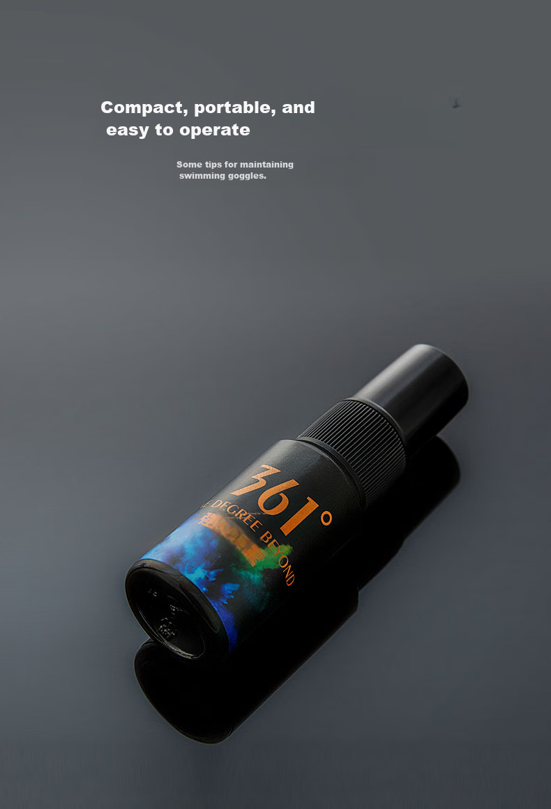 361° Swimming Goggles Anti-Fog Spray for Nearsighted Glasses, High-Definition Lens Universal Long-Lasting Anti-Fog Spray 15ML 6