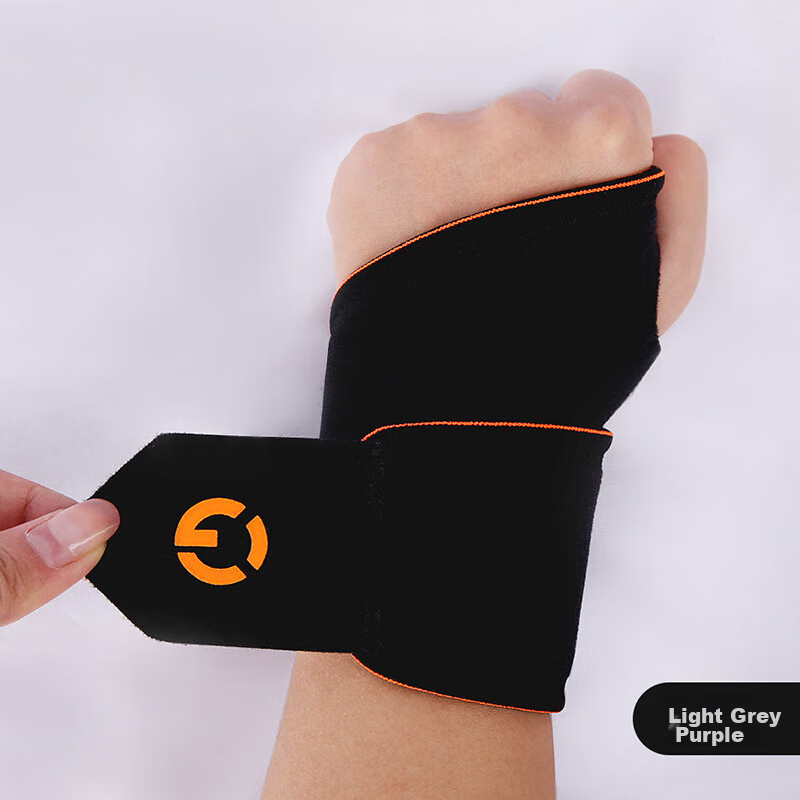 GINGPAI SPORT Compression Wrist Support Brace for Sprains in Women, Tennis Elbow Band, Sports Volleyball Badminton Wrist Guard, Pain Relief Warm Bandage for Strains And Sprains, Orange, One Pair