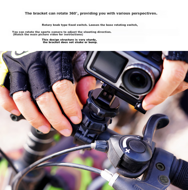 MAXCAM, Suitable for Insta360 X4 Motorcycle Aluminum Alloy Windshield Clip Mounting Bracket, Riding Clip Accessory 8
