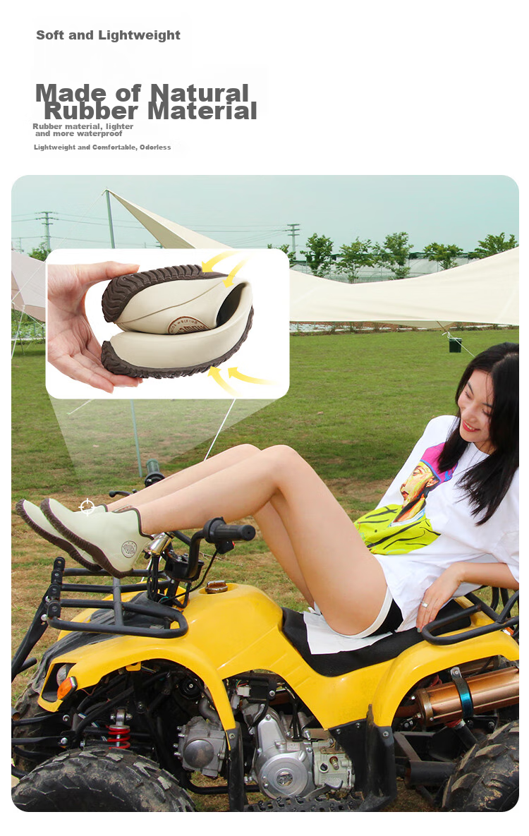Jolly Walk New Women's Rain Boots, Low-Cut Fashion Waterproof Rain Shoes, Short Rubber Overshoes JW228-1 Orange 39 7