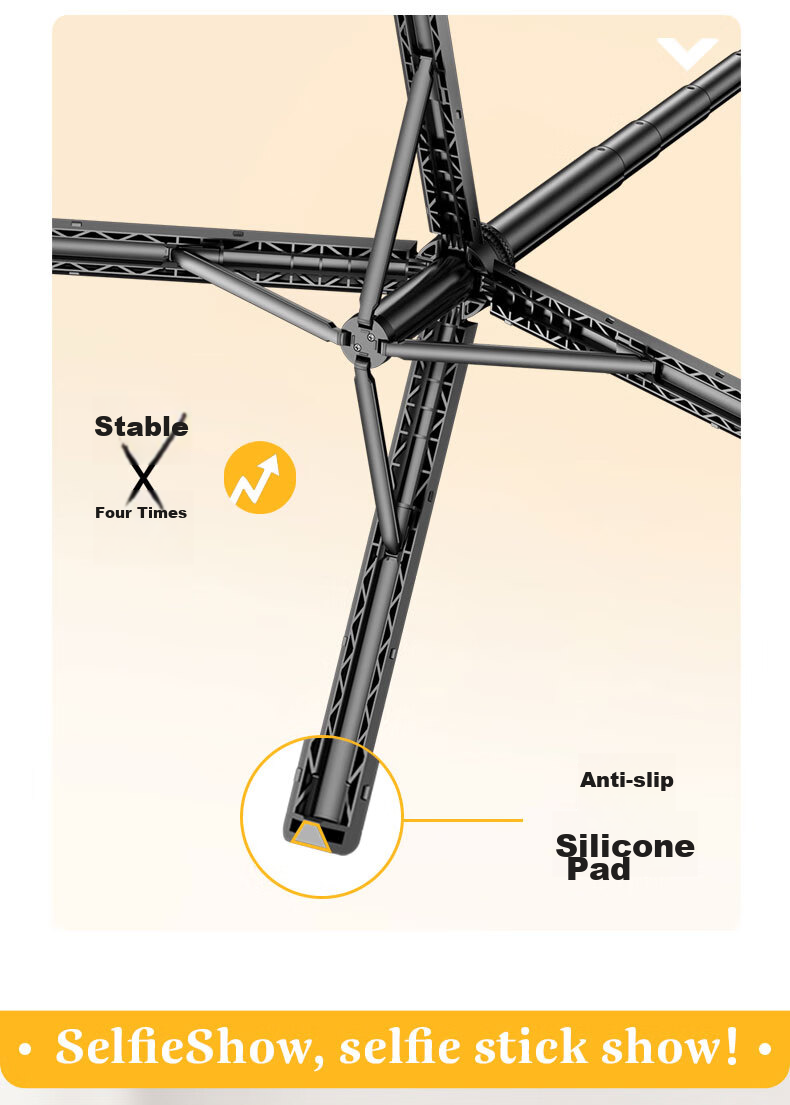 SelfieShow C18 New Ultra-Stable Aluminum Alloy 1.8-Meter Tripod, Selfie Stick with Anti-Shake, 360° Rotation, Handheld Outdoor Travel Live Streaming Photography Tool, Suitable for DJI Pocket 3 4