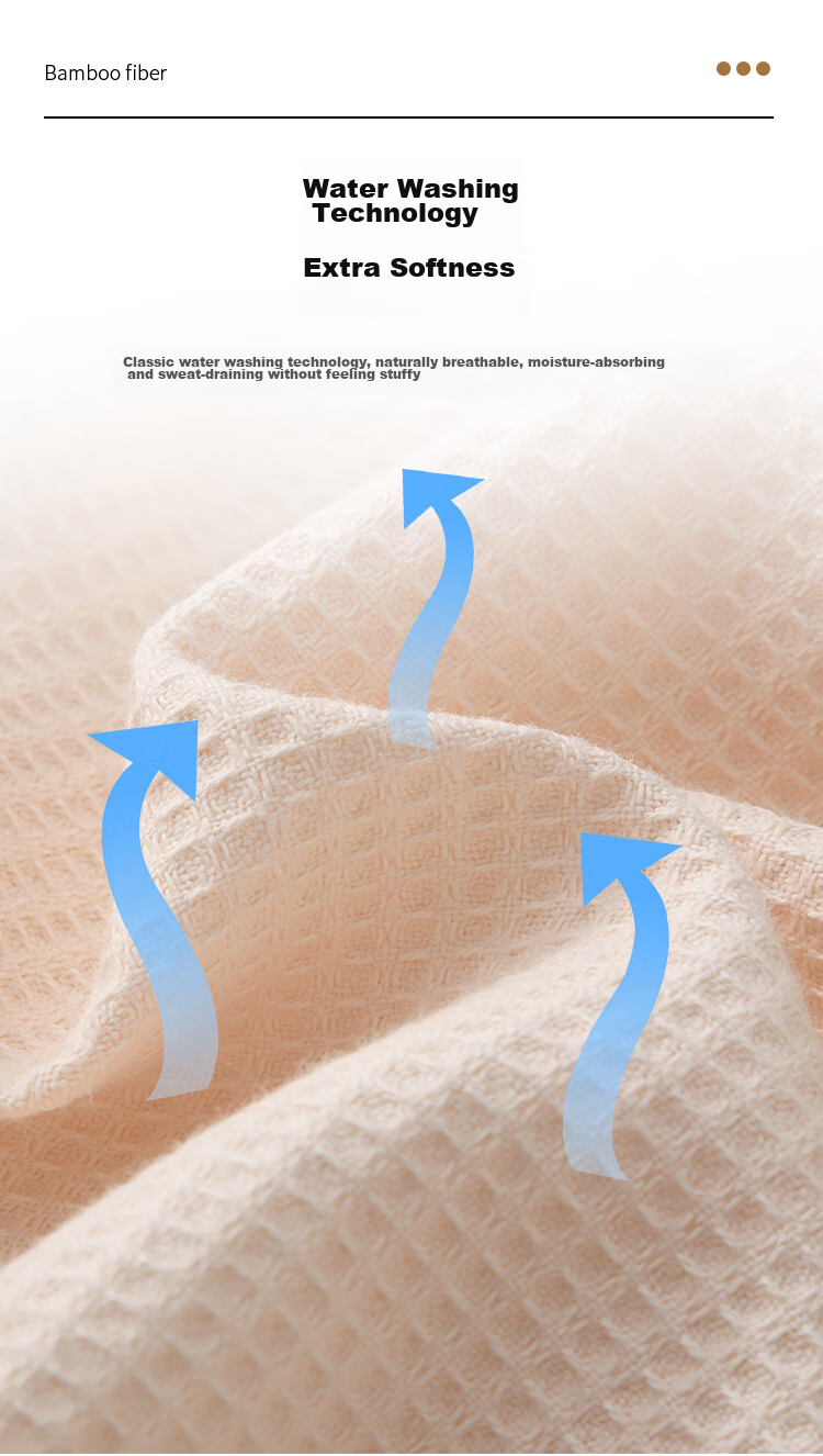 Zhuyibai Pure Cotton Waffle Pillowcase Set of 2, Breathable Gauze Sweat-Absorbent Adult Pillowcase Non-Slip Fixed, Pink 3