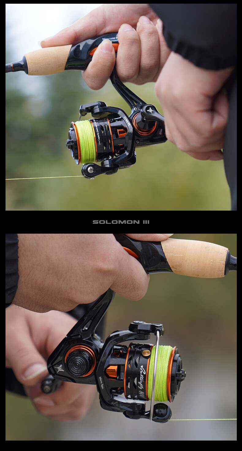 HISTAR Solomon Third Generation Micro Lure Water Drop Reel Set: 1.83mL Gun Handle + Left-Handed Butterfly Water Drop Reel 14