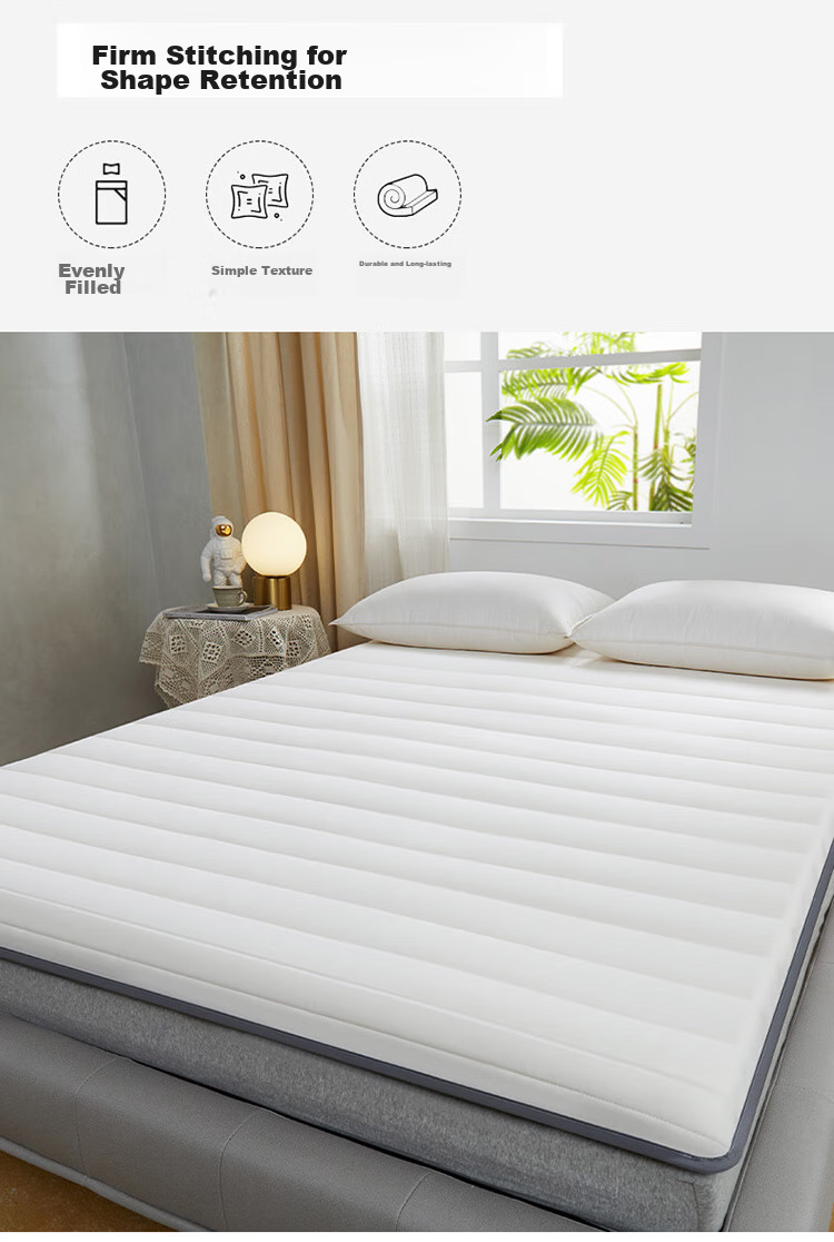 Dohia Mattress Pad, Brushed Fabric Surface, 5D Mesh, Foldable, Dormitory Single Pad, Quilt, Mattress Topper, 1.2x2 Meters 5
