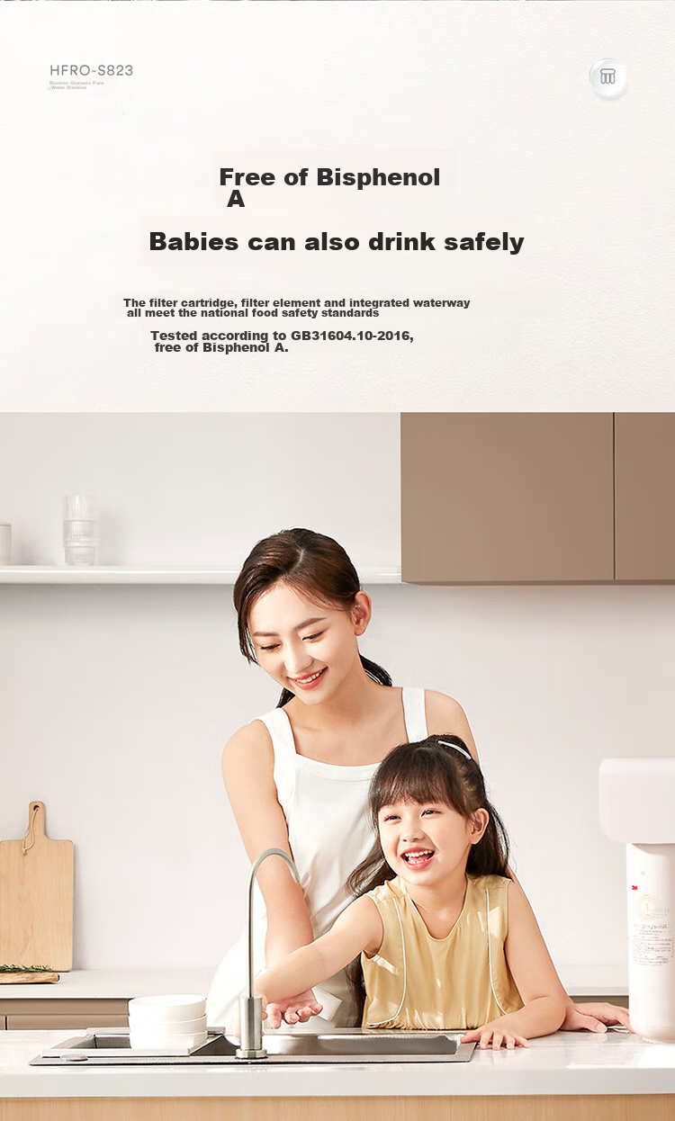 3M Water Purifier, Household Drinking Water Machine, Direct RO Reverse Osmosis Under-Sink Filter, 700G Large Flow Rate 1.84L/min, Home Pure Water Machine, Pengpai 2.0 Series HFRO-S725 11