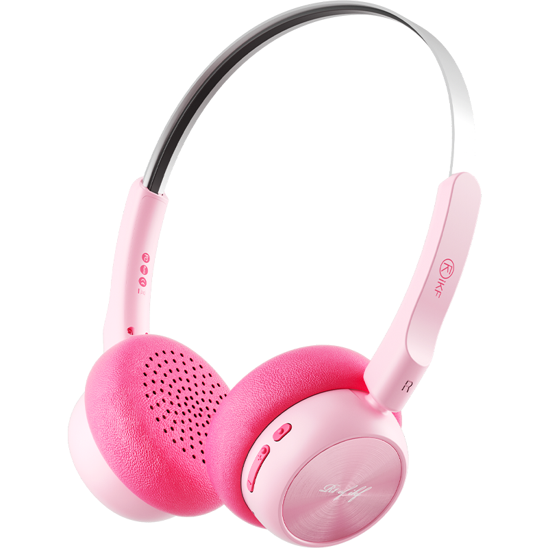 IKF R1 Retro Headphones, Wireless Bluetooth, Fashionable Digital Styling, High-Quality Bluetooth 5.4, Metal Millennium Y2K, Small Headband, Maillard Styling Earphones, Starry Sky Pink