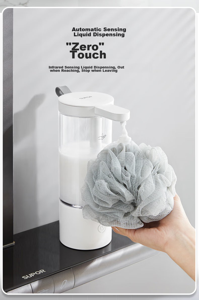 SUPOR Intelligent Automatic Dishwashing Liquid Dispenser, Multi-Functional Touchless Wall-Mounted Soap Dispenser for Mobile Phones And Other Surfaces 6