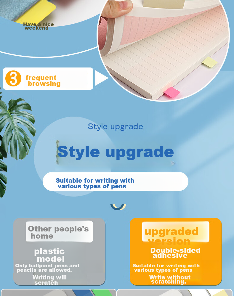 Licao Medium-Sized Label Stickers Index Tabs Bookmark Stickers, Writable Index Tabs with Strong Adhesive, Reusable Classification Page Markers, Student Note-Taking, Morandi, 120 Pieces in Total 8