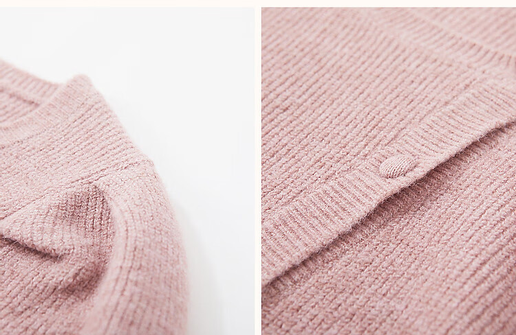 Dme [Zhonggu Mountain Tea] Spring And Autumn High-Wisdom Old Coin Style Cardigan, Slanted Doorway Collar, Knife-Necked Hem, Split Knit Sweater Women's Top 14