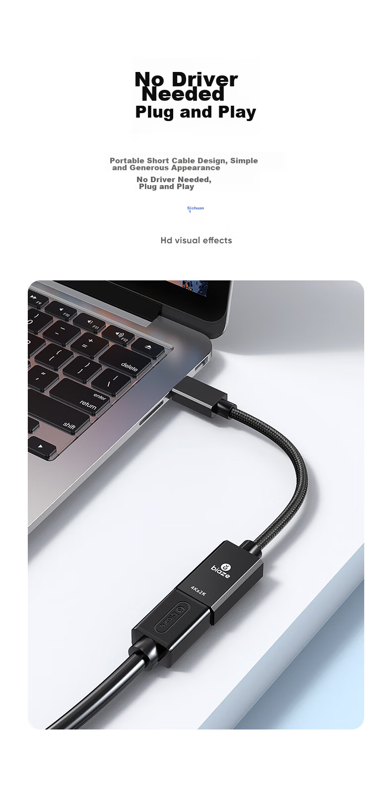 BIAZE Mini HDMI to Standard HDMI Adapter Cable Female, 4K60Hz High-Definition Male to Female High-Definition Converter Head for Connecting Tablets, Cameras to Computers, TVs, Projectors And Monitors 5
