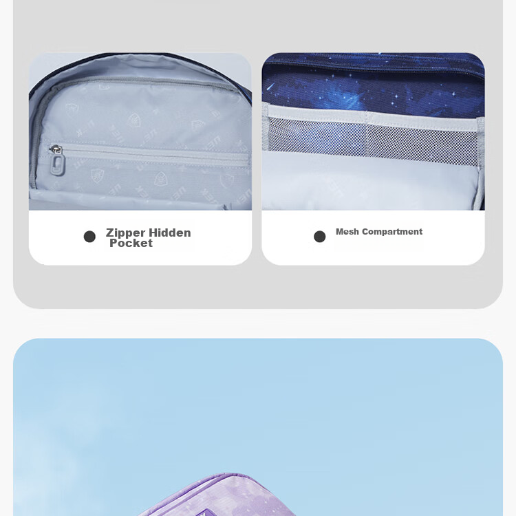 UEK Schoolbag for Girls And Boys, Grades 3-6, Lightweight, Ergonomic Spine Protection, Children's Backpack 8