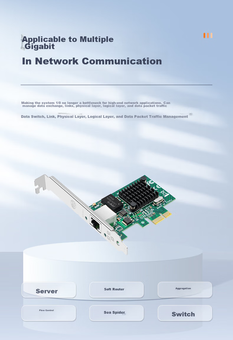 EB-LINK BCM Bo Tong 5751 Chip, PCI-E Gigabit Single-Port Network Card, PXE Bootless Start, Single-Port Network Card for Internet Cafes And Desktop Computers, Wired Network Card 7