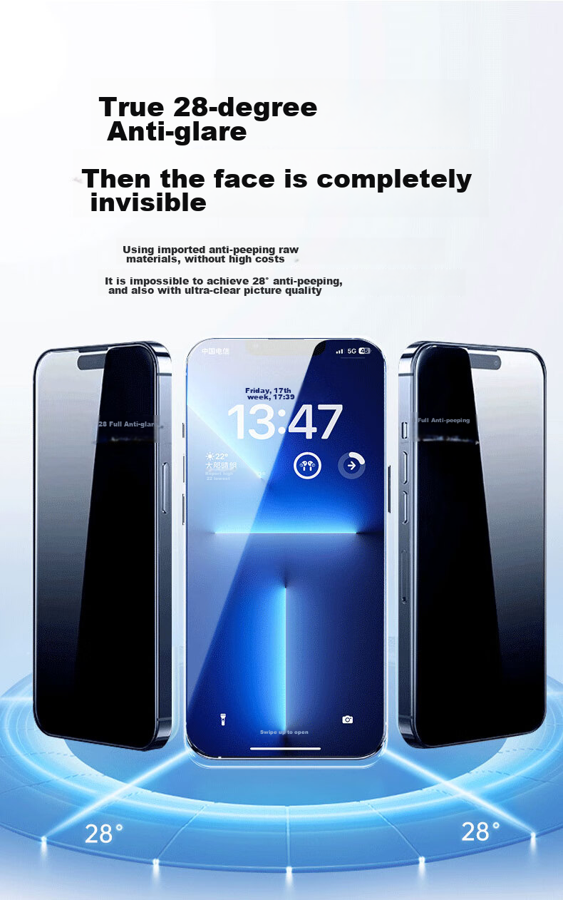 DIVI [Super Value 2-Pack] Privacy Screen Protector for Apple IPhone 13/14/13Pro, Anti-Dust Anti-Peeping Anti-Shatter Anti-Fingerprint Tempered Glass Film for IPhone 17e/16E, Dust-Free Installatio 9