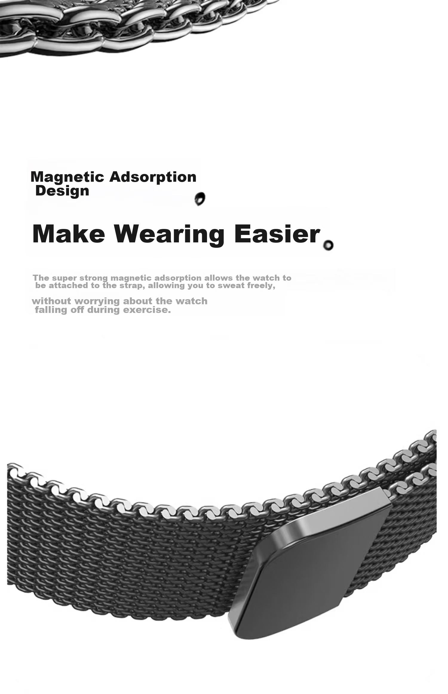 Iboann Compatible Watch Band for Xiaotianc Z11, Magnetic for Z10/Z9/Z8A/Z7S/Z6Pro Smartwatch, Milanese Loop for Z5/Z1/Z2Y/Z3/Z1S/Q1A Children's Accessories 11