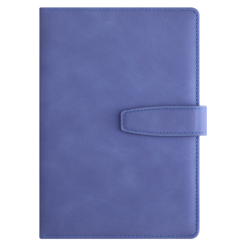 Faramon Business Notebook, A5 Size, Thickened with Buckle, Sheepskin Cover, Journal, Stationery, Diary, Work Log, Office Meeting Record Book, Customizable, A5-Blue
