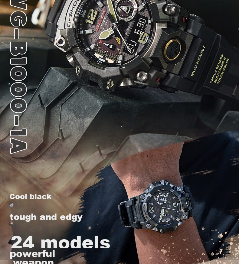 Casio Men's G-SHOCK Mudmaster Third Generation Solar-Powered Sports Digital Watch GWG-B1000 3