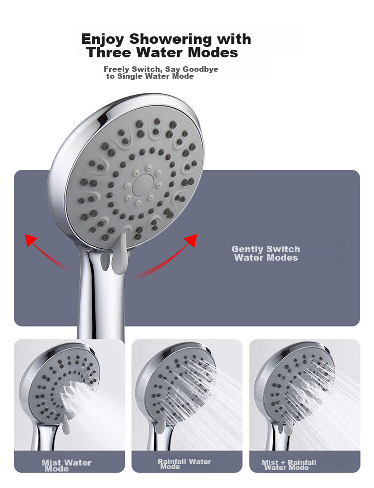 Larsd Shower Mixing Valve Set, Shower Faucet And Showerhead Set, Copper Body Bathroom Cold And Hot Mixing Valve LD72031 12