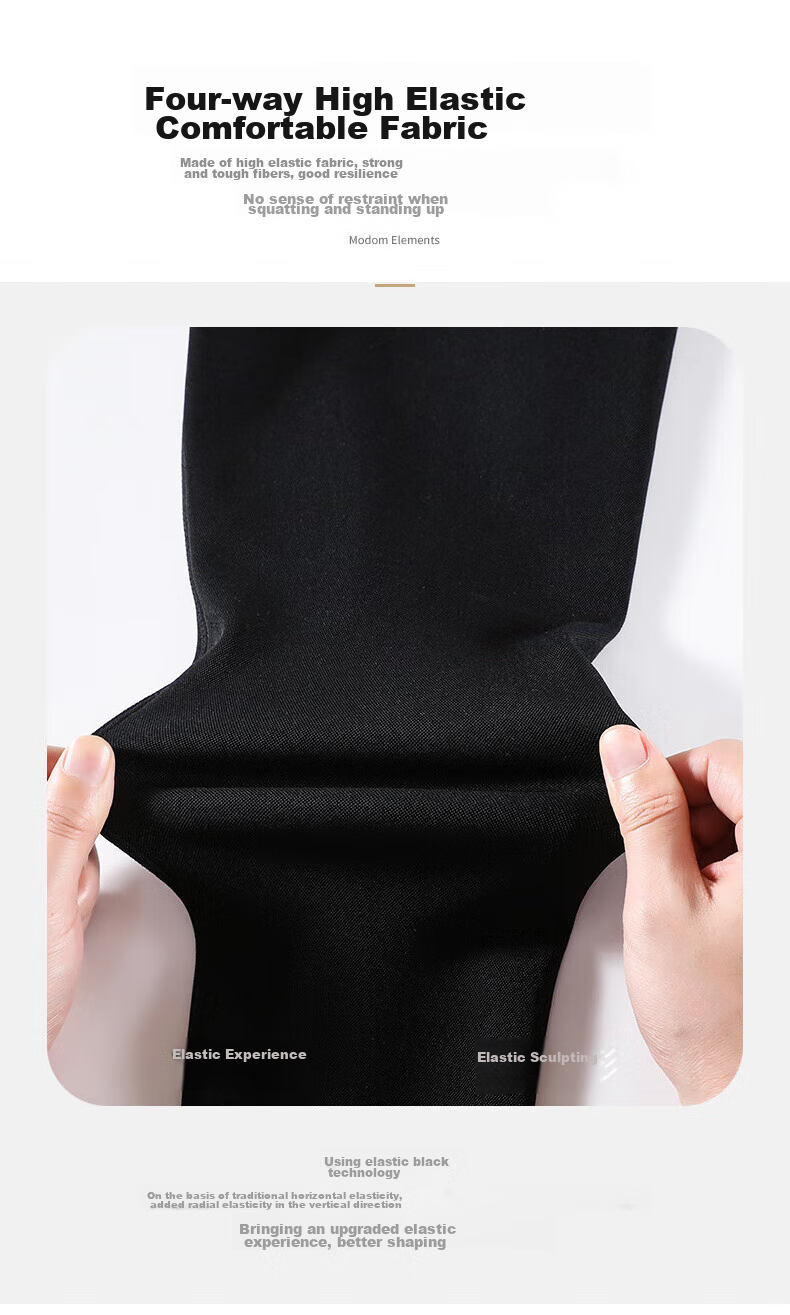 FitonTon High-Waisted Leggings for Women, Outer Wear Autumn Winter Style, Black Tight-Fitting Pencil Skinny Pants with Three Buttons, Small Black Trousers, Black, Size S 13