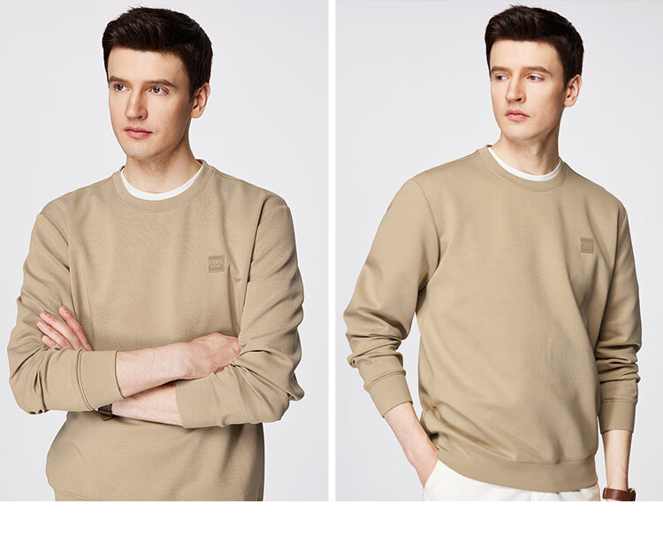 FIRS [7A Antibacterial] Men's Sweatshirt, Pullover, Elastic, Comfortable, Skin-Friendly, Inner Layer, Business Casual Top 8