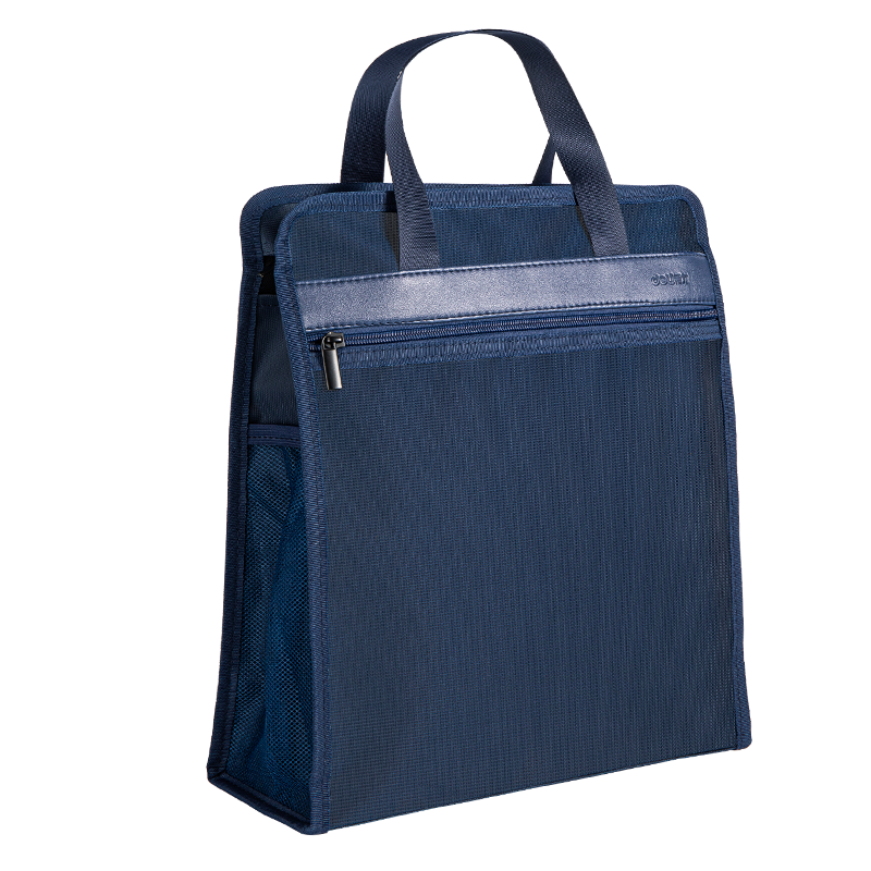 Deli Thick Vertical Office Handbag/conference Bag/business Bag/document Bag/briefcase, Blue, Portable