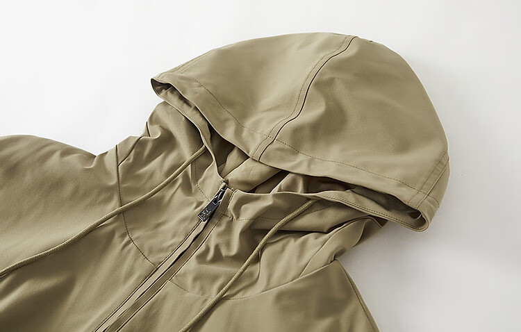 Dme [Dare to Act] Spring And Autumn High-Tech Triple-Protection Hooded Elegant Pleated Petite Short Women's Jacket 7