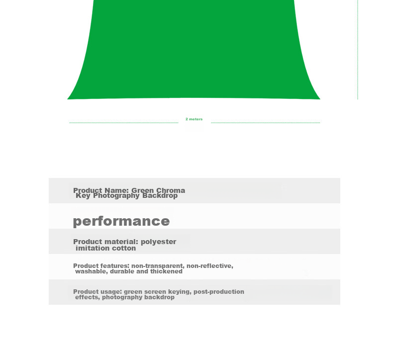 Hakutatz 2*3 Meter Green Photo Backdrop Cloth, Photography Portrait Film And TV Green Screen, Live Streaming Room Solid Color Background Wall Chroma Key Cloth, Fill Light Shooting Short Video Props Green Cloth Background Stand 17