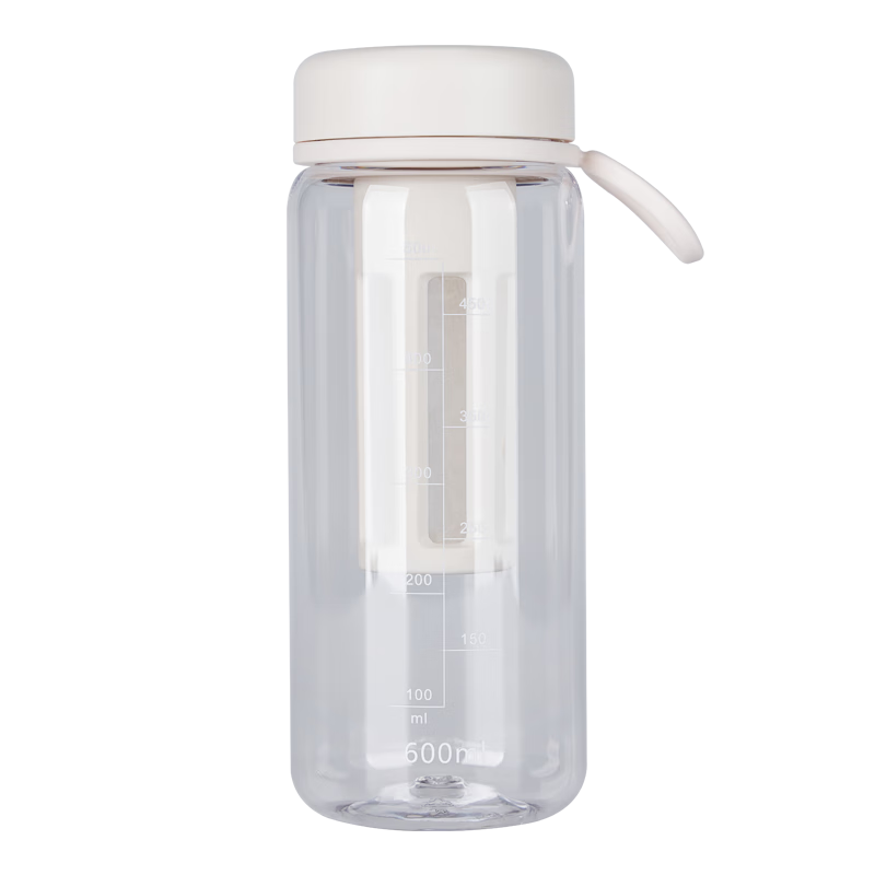 Cica Water Bottle for Women, Tea Infuser Cup, Heat-Resistant with Scale, Transparent Cold Brew Cup for Students And Men, Summer Seaso