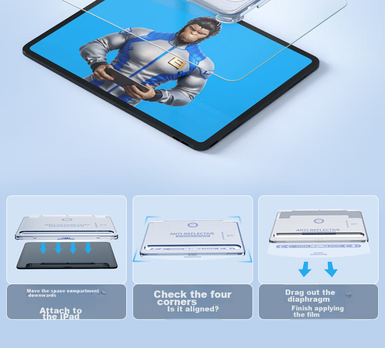 Lanxingxiansheng IPad Pro Screen Protector for 11-Inch M4 Chip 2024 New Model Apple Tablet Protective Film, HD AR Anti-Glare Dust-Free Quick Installation Protective Film 15