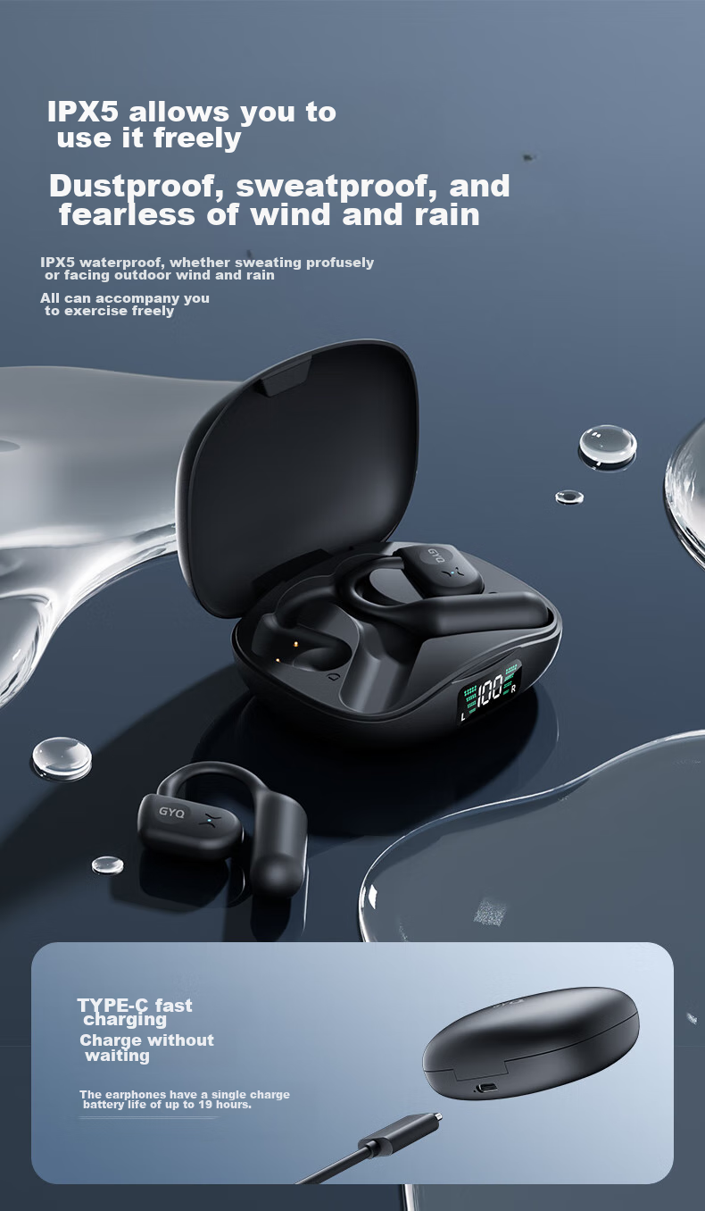 Guiyin [2026 New Model] Bluetooth Earphones, Over-Ear Wireless Non-Bone Conduction Clip-On Sports Running Music Noise-Cancelling + Ultra-Long Battery Life, Comfortable for Ears, No Pain, Invoice Available 10