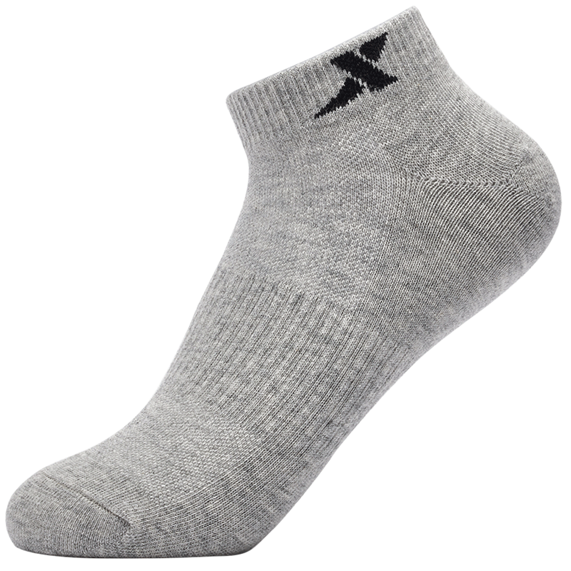 XTEP Men's Sports Socks 3-Pack Short Tube Spring Summer Comfortable Breathable Elastic Soft