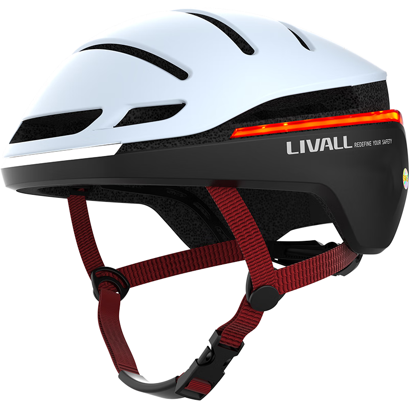 LIVALL Smart Cycling Helmet, Bicycle Mountain Road Bike Helmet with Light for Commuting, Safety Helmet for Men And Women, EVO21 White