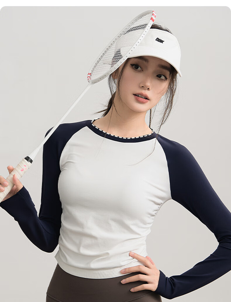XUEXIMAN Yoga Top for Women, Contrasting Color Sports Long Sleeve Pilates Training Wear, Quick-Dry Running Fitness Clothing for Autumn And Winter 11