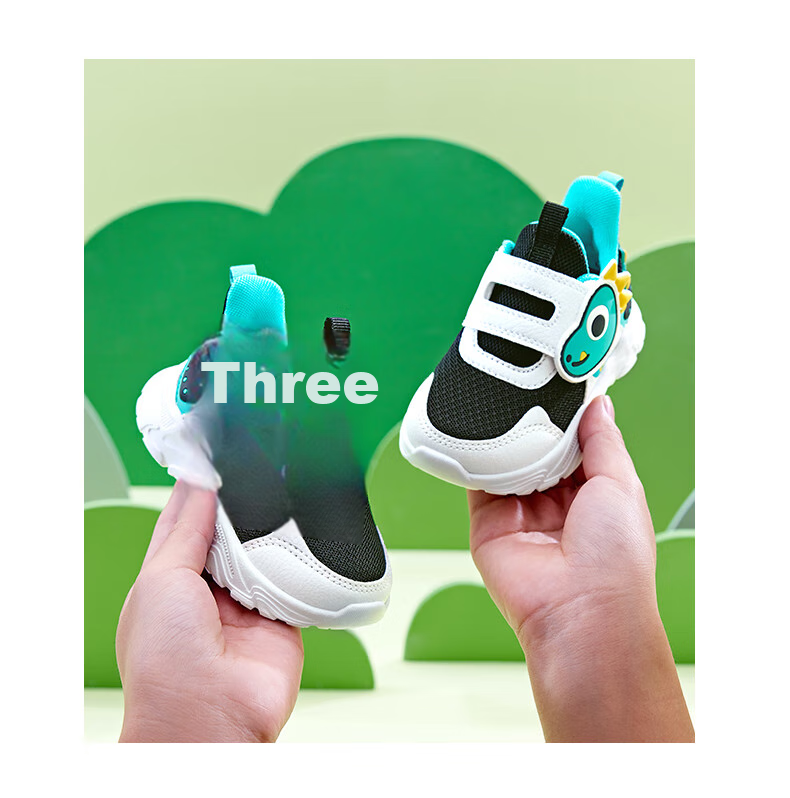 361° Children's Shoes, Toddler Walking Shoes for Spring, Boys And Girls Aged 1-3, Cartoon Baby Shoes, Black, Size 26 2