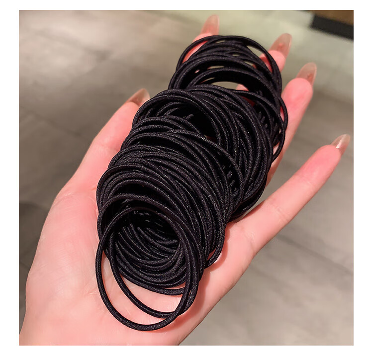 Chense Hair Ties [50 Pieces], Women's High Ponytail Hair Bands, Elastic Rubber Bands for Styling Hair 5