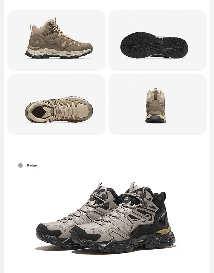 CAMEL Autumn And Winter [Kunlun Mountain] Hiking Shoes, Water-Resistant, Non-Slip, Outdoor High-Top Trekking Shoes, Professional Climbing Sports Shoes 19