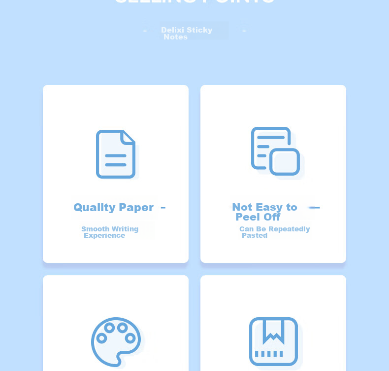 Deli Character Preview Cards, Chinese Self-Adhesive Sticky Notes for Elementary Students, Universal Vocabulary List, Character And Word Cards for Pre-Class Study, Eight-Row Grid with Tian Characters, BT122 3