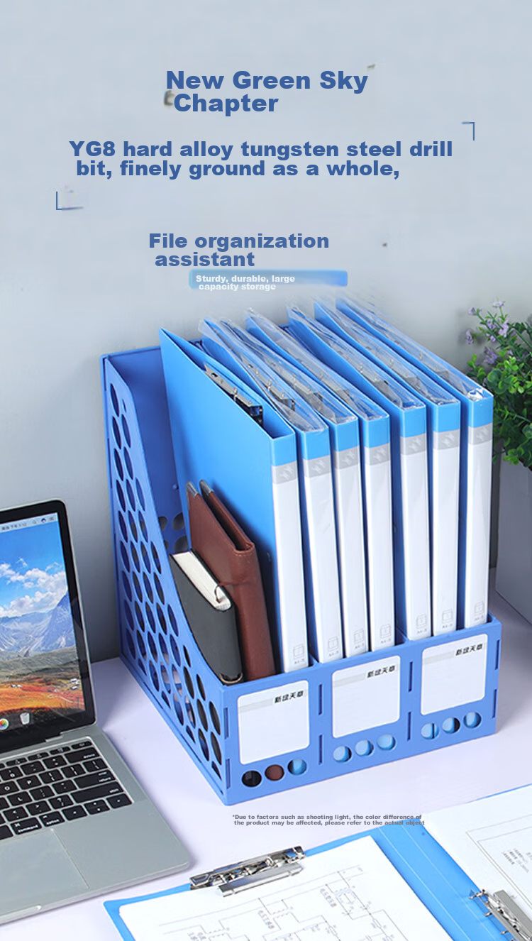 TANGO Four-Section Metal File Organizer Desktop Office Stationery Storage Rack File Holder Document Tray Durable Office Supplies 1