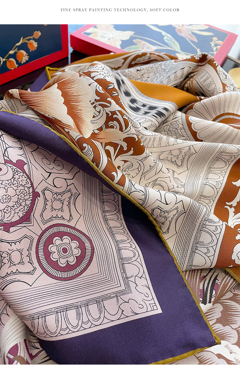 Hangsilu 22 Micron Silk Scarf for Women, Iro Silk Shawl, Birthday Gift for Mom And Elders, High-End Mid-Autumn Festival Present 20