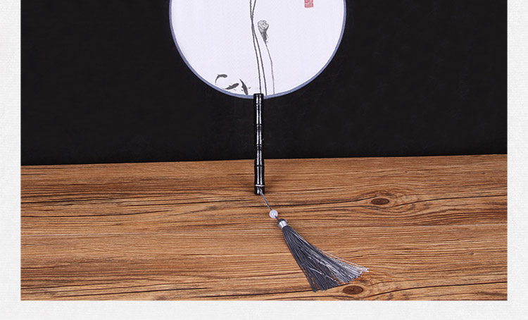 Jidu Space Traditional Chinese Style Round Fan Semi-Transparent Silk Birthday Gift Summer Fan for Women Photography Dance Fan 13