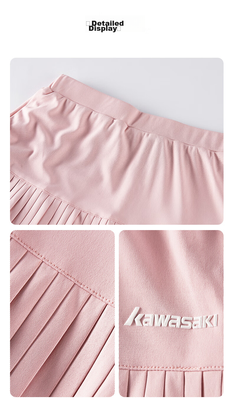 KAWASAKI Badminton Sports Skort for Women, Anti-Exposure Short Skirt S2752, Black, 3XL 13
