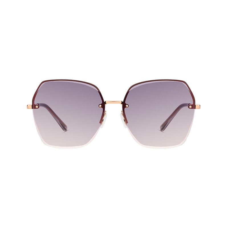 HLA Nylon Sunglasses Large Frame Women's Sunglasses, Sun Protection UV-Resistant Glasses for Driving, Gift, Gray Pink