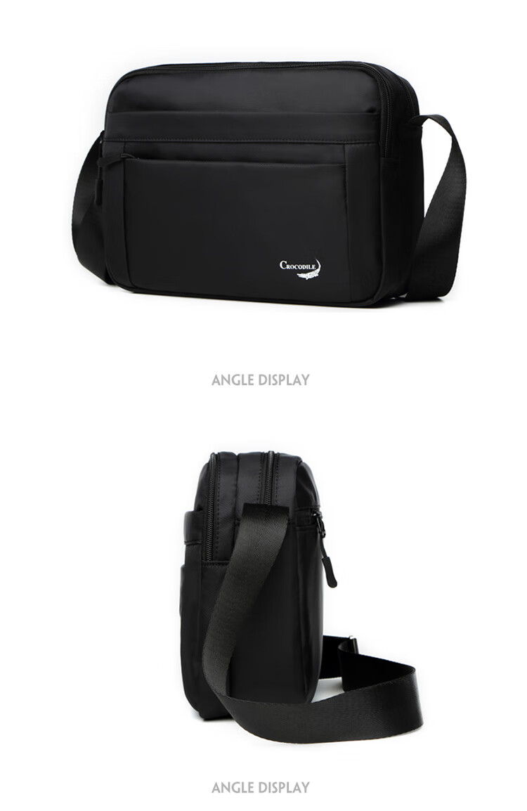 CROCODILE Fashion Versatile Fabric Bag, Men's Large Capacity Shoulder Bag, Lightweight Horizontal Crossbody Bag XB1978, Gift for Boyfriend 15