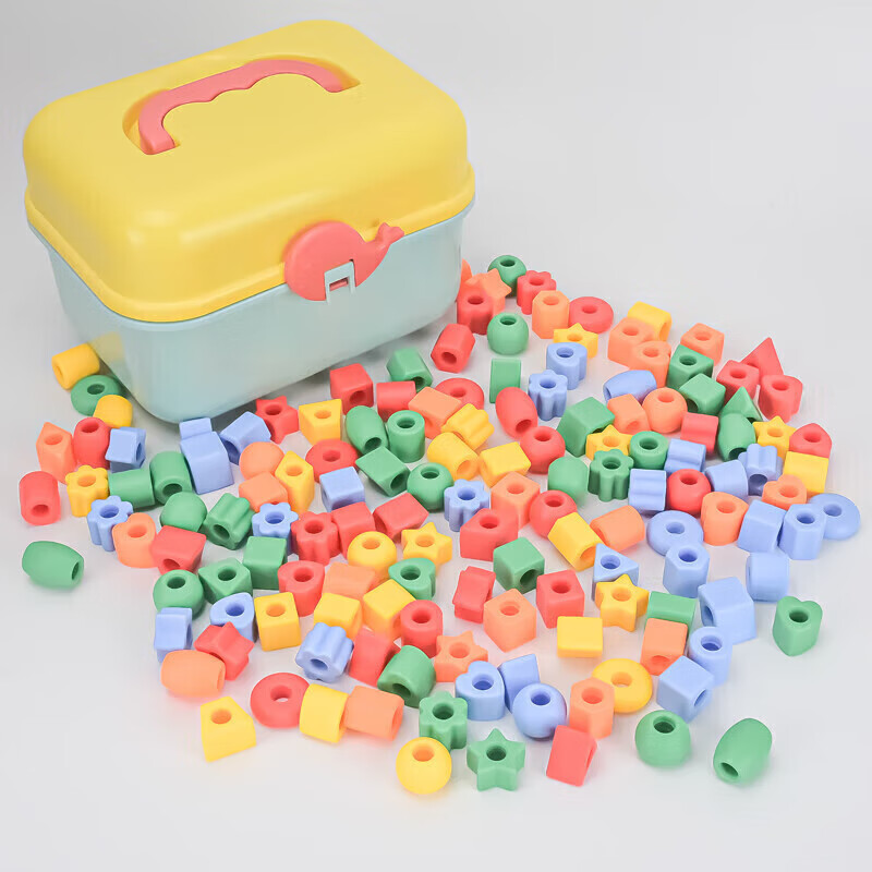 Babamama Beading Toy Building Blocks, Stringing Beads with Thread, Children's Toy for Boys And Girls, Birthday Gift