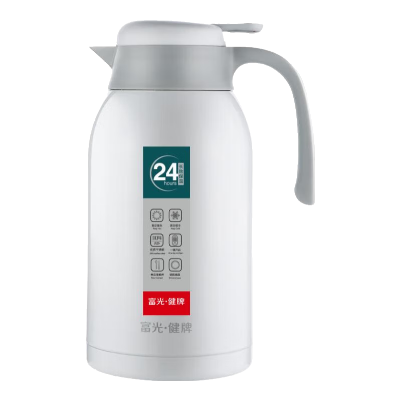 Fuguang Insulated Bottle, 2.2L Large Capacity, 304 Stainless Steel Thermos, Household Warm Water Kettle, Press-Type Hot Water Pot, Jingdong Limited Editio