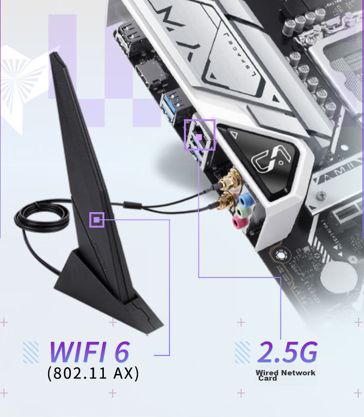 ASUS B760M-AYW WIFI Motherboard, Supports DDR5 CPU 14600KF/12600KF/12490F (Intel B760/LGA 1700) 8
