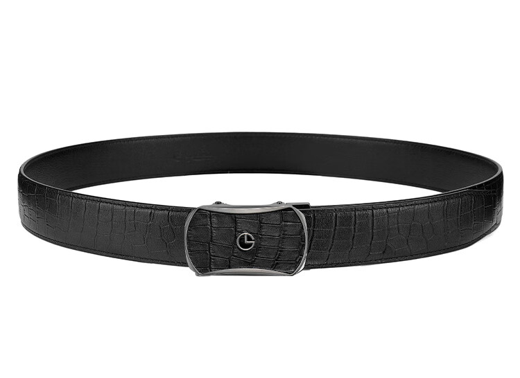 Goldlion Stainless Steel Automatic Buckle Belt for Men, Business Trouser Belt with Red Wood Gift Box, Birthday Gift 8